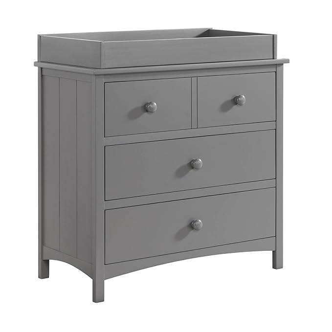 Oxford Baby Changing Topper for Universal 3-Drawer Dresser, Dove Gray