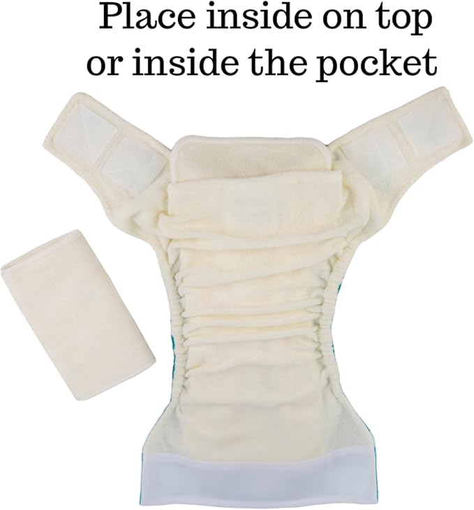 20 Pcs KaWaii Baby Premium 5-Layer Cloth Diaper Inserts Reusable Very Absorbent Booster Pad Washable Liners for One Size Baby Cloth Diaper, Newborn to Toddler,14 x 5