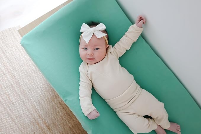 Copper Pearl Premium Knit Changing Pad Cover : Soft, Stylish, and Universal Fit for All Standard Diaper Changing Pads, Trendy Design Changing Pad Covers, Leif