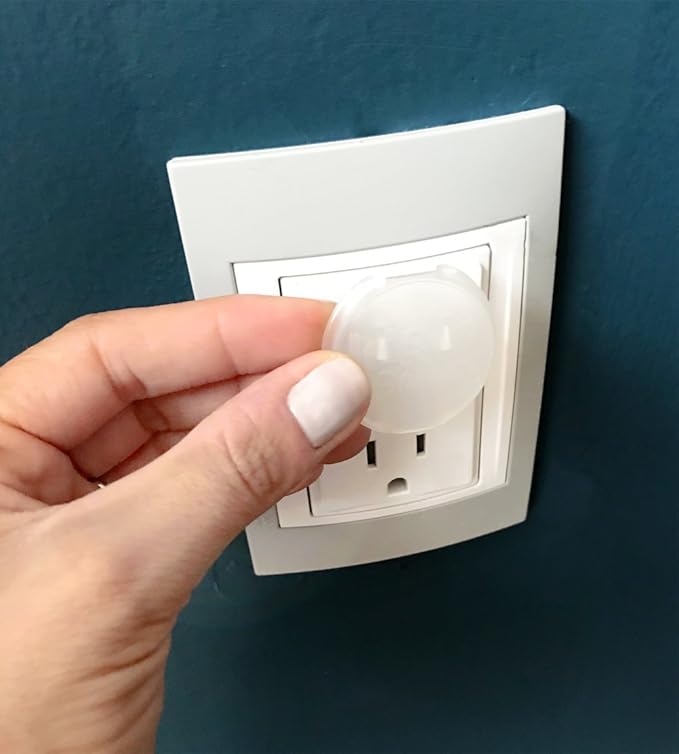 Outlet Plugs Covers (40 Pack) Clear Child Baby Proof - Electrical Protector - Safety Caps by Idea Safety - Home Basic