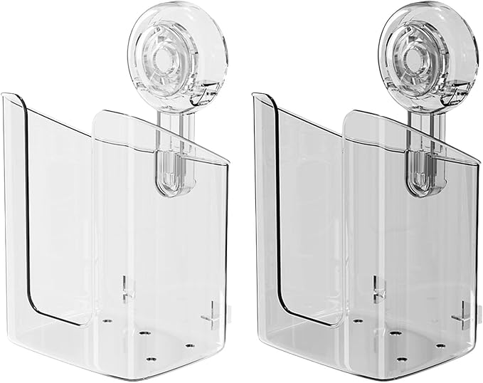 Wall Mounted Wet Wipes Dispenser for Bathroom and Kitchen, Clear PET Materials, Easy Installation with Suction Cup