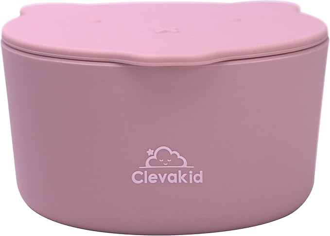 Silicone Snack & Fruits Container – Leakproof Durable and BPA-Free | for Daycare, Preschool, School, and Family Outings – Bear design 130 ML/4.4 OZ (Brownish Pink)