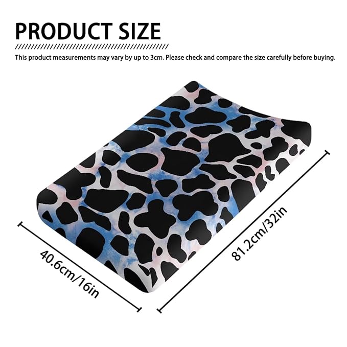 Cow Tie Dye Changing Pad Cover for Baby Girls Boys Comfort Diaper Change Table Pad Covers Soft Changing Pad Sheets