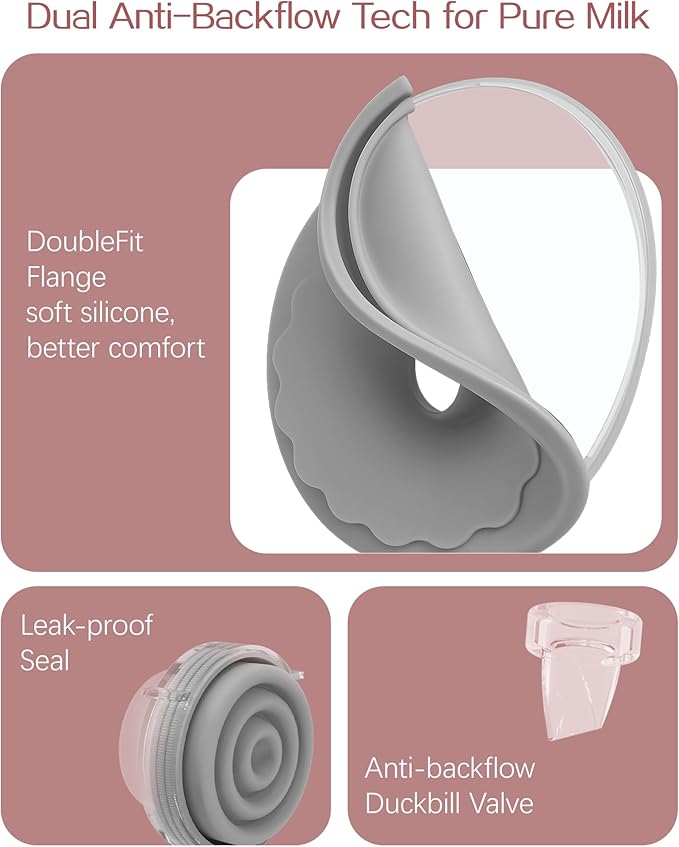 Heated Electric Breast Pump Hands Free, Wearable Breastfeeding Pump with Voice Reminder & Auto-Stop Fuction, 6 Modes/12 Levels Hospital Grade Suction with Flange Sizes 19/21/24mm, 2 Pack White