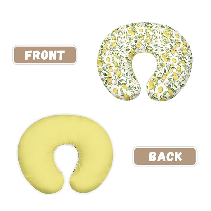 Lemon Leaf Nursing Pillow Cover for Girls Princess Nursing Pillow Slipcover for Breastfeeding Moms,Easy to Care