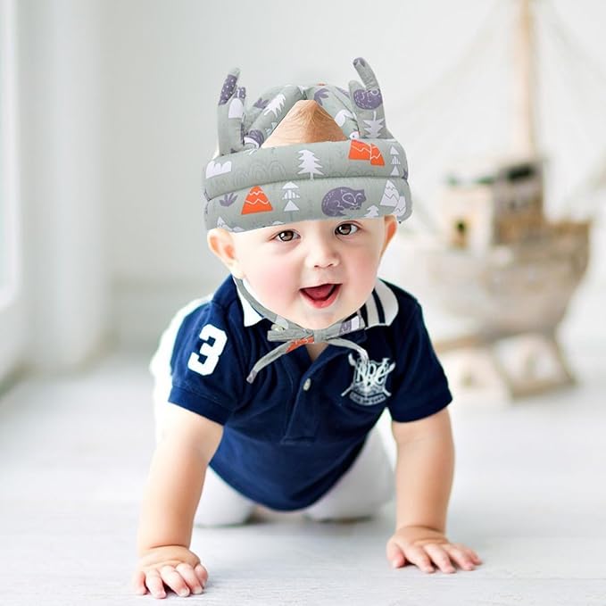 Baby Helmet, Baby Adjustable Helmet, Lightweight and Soft, No Bumps Safety Head Cushion Bumper Bonnet, Adjustable Protective Cap Child Safety Headguard Hat for Running Walking Crawling
