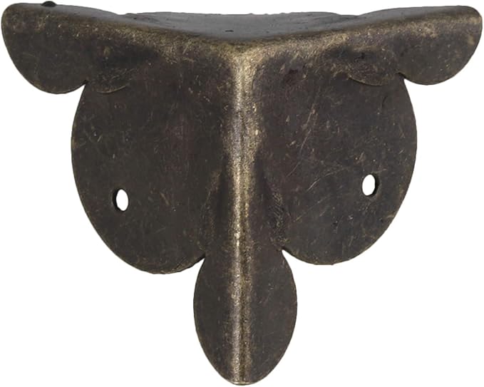 RDEXP Decorative Vintage 30x30mm Case Box Iron Corner Edge Guards Cover Pack of 15