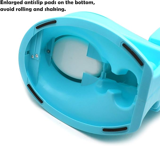 XKMT- Baby Kids Portable Blue Portable Toddler Potty Training Toilet w/Flushing Sound Baby Chair Seat Kid [P/N: ET-BABY004-BLUE]