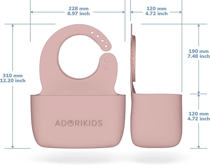 RideBib Silicone Vomit Bib with Extra-Deep Pocket for Motion Sickness Relief During Travel. Patent Pending
