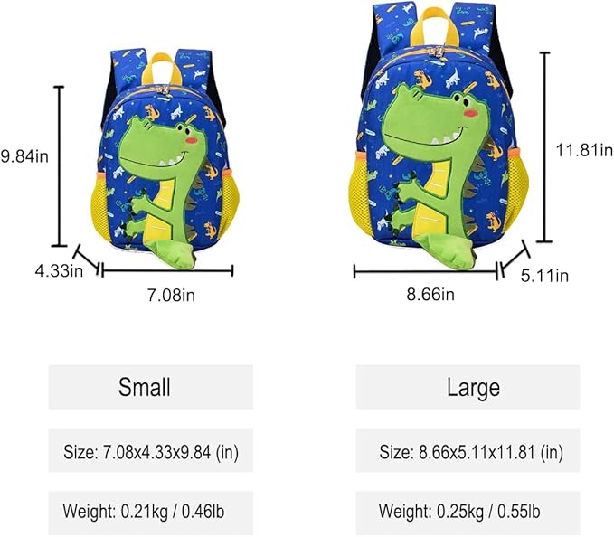 DB Dinosaur Toddler Mini Backpack with Leash,Children Kid Leash Backpack for Boys Girls,Baby Harness Bookbag