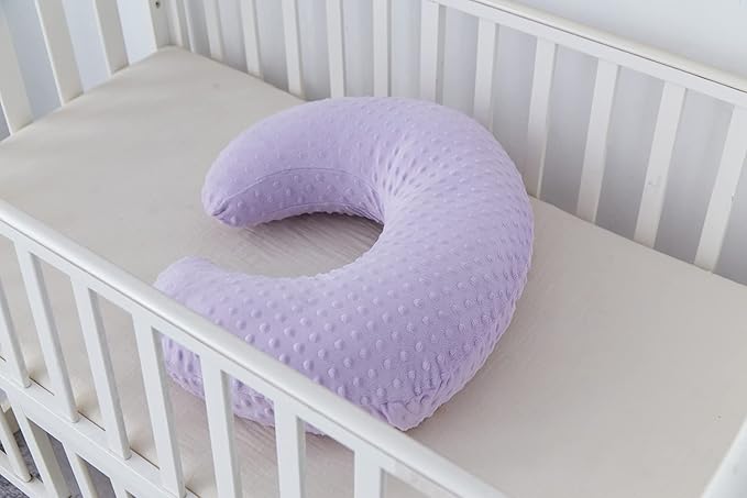Dots Nursing Pillow Cover, Case Plush Breathable Breastfeeding Pillow Slipcover Fits Nursing Pillow, Super Soft Snug Positioners for Baby Boy Baby Girl (Lavender)