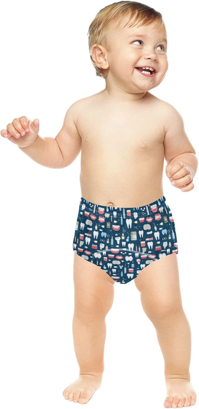 Little Girls Underwear Potty Training Pants Absorb Water Sleep Underwear for Kids 4T Flat Design Icons for Dental Care