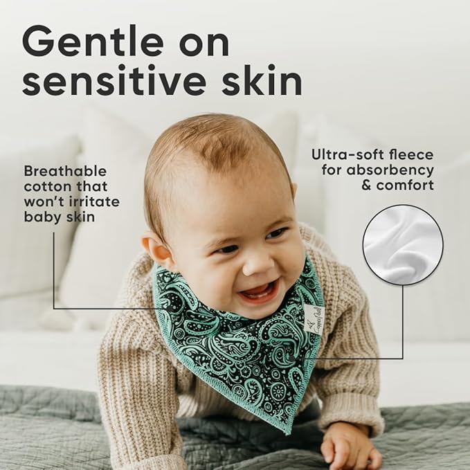 Copper Pearl Baby Bandana Bibs, 4 Pack