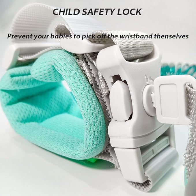 Reflective Anti Lost Wrist Link, Safety Wristband Walking Harness Leash with Lock for Toddlers, Babies & Kids(2.5m/ 1 Pack)