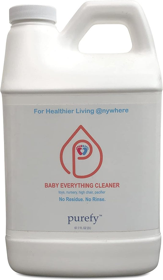 PUREFY Baby Everything Cleaner (68oz) Hypoallergenic. No Residue. Unscented. No Rinse. Baby Safe cleaner for Toys, Pacifier, High Chair, and Nursery.