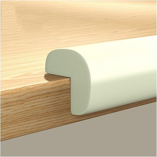 XPLKQXE Sharp Edge Safety Corner Edge Foam Padding, Edge Guards Bumpers Adhesive, Edge Corner Protector Guards for Table Edges & Sharp Corners(White-A,10pcs)