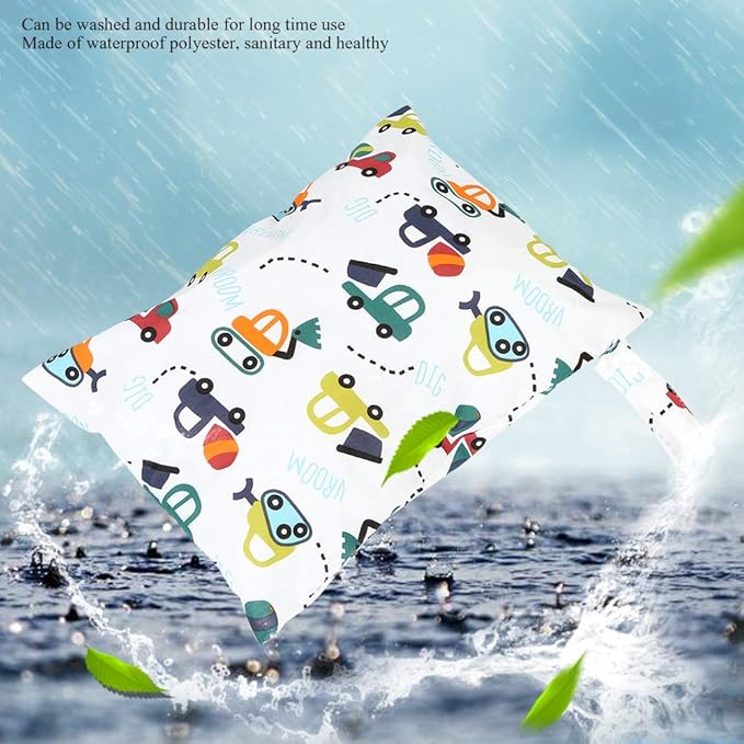Boys Wet Bag, Reusable Diaper Carryall with Zipper for Travel, Beach Swimsuits Clothes Storage