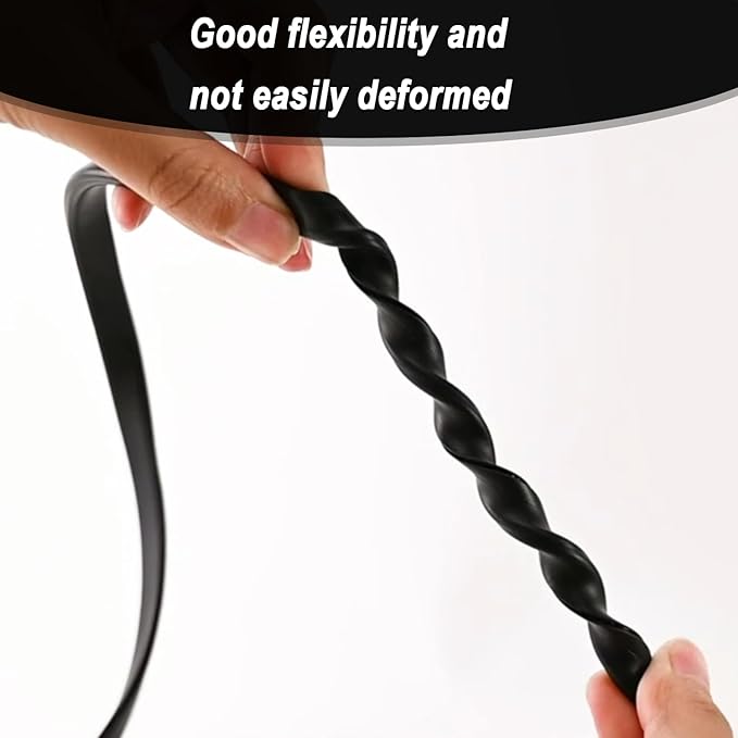 Silicone Edge Trim Self-Adhesive U Channel Silicone Edge Trim Edge Protector for Sheet Metal (Black, Fit 3/16" - L 20')