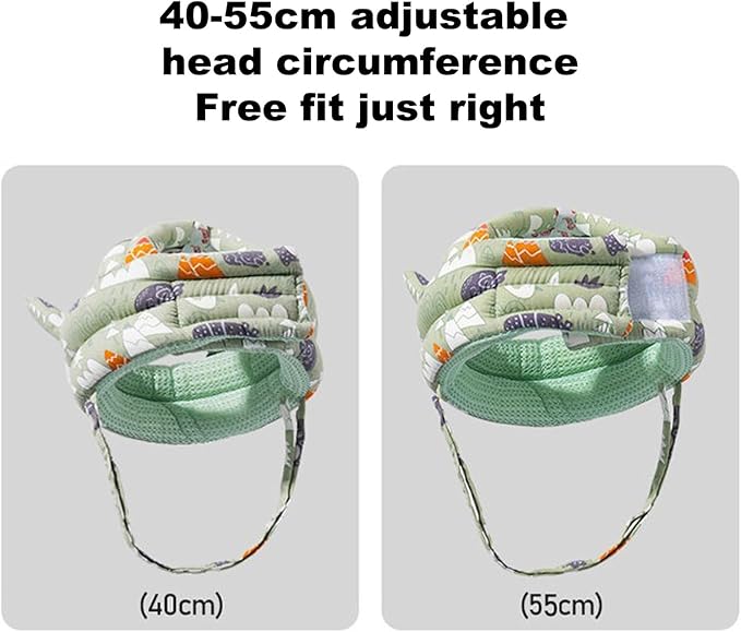 Baby Helmet, Baby Adjustable Helmet, Lightweight and Soft, No Bumps Safety Head Cushion Bumper Bonnet, Adjustable Protective Cap Child Safety Headguard Hat for Running Walking Crawling