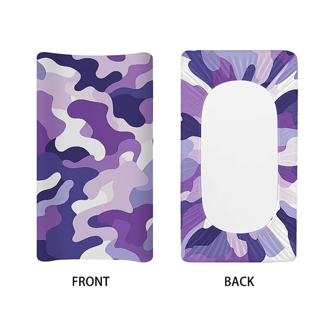 Microfiber Diaper Changing Table Sheets for Infants and Toddles Purple Camo Baby Changing Pad Cover Soft Breathable