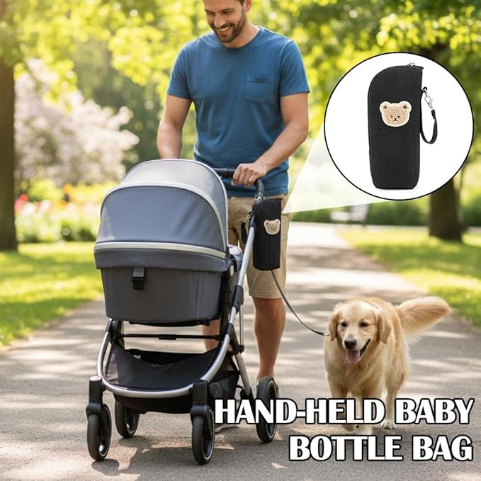 Insulated Baby Bottle Bag,Baby Bottle Carrier, Babyy Bottlle Cooler Bag,Portable Tote For Breast Milk Storage Preservation Transport Daycare Travel Portable Daycare Bottlle Bags