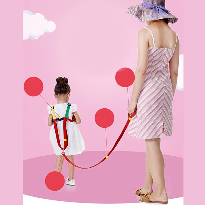 Children Safety Walking Rope, Kids Safety Walking Rope Anti Fall Anti Lost Walk Learning Belt Breathable Toddler Strap