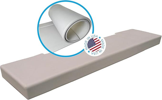 KidKusion Soft Seat Hearth Pad | Made in USA | Taupe | 90" x 14" | Fireplace and Hearth Protection