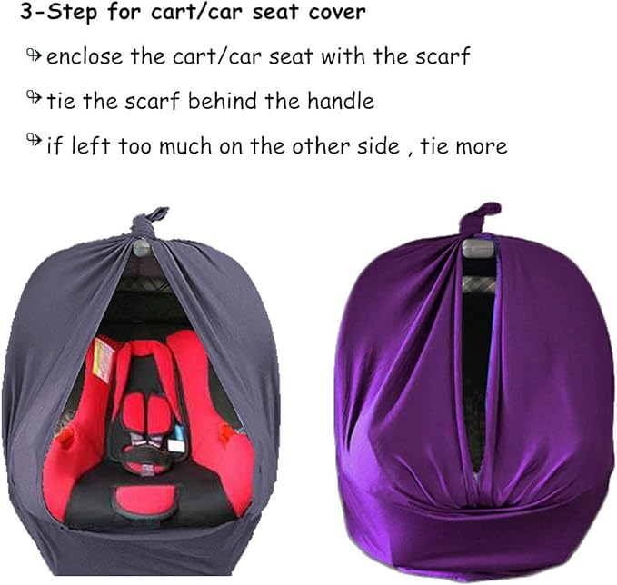 JTSN 2 Pack Nursing Cover - Breastfeeding Cover ups Infinity Scarf, Lightweight Soft Breathable