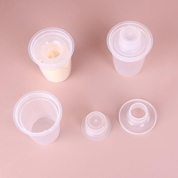6Pcs Travel Ready Spill-Resistant Milk Dispenser Set Secure Lid Design Milk Box 60ml