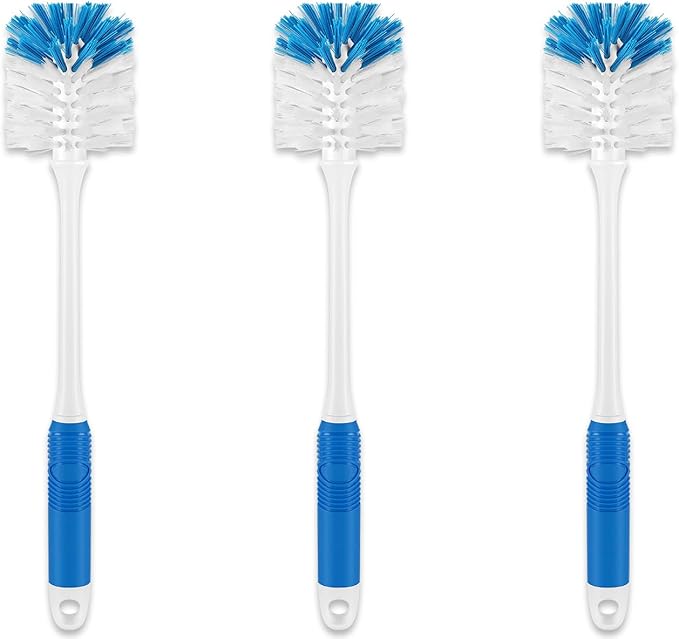 Bottle Brush Cleaner—Long Water Bottle Brush for Tumblers, Cups, Glassware & Baby Bottles, 3 Pack