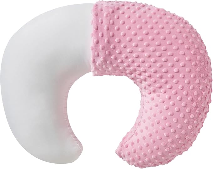 Pillowcase for Nursing Pillow and Positioner for Breastfeeding and Bottle Feeding, Propping Baby, Tummy Time, Baby Sitting Support, Awake-Time Support, Pillow Cover Only (Candy Pink)