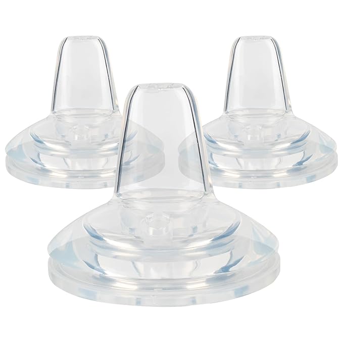 Sippy Cup Nipples for Mam Baby Bottles, Soft 100% Silicone Sippy Spout Nipples, 6m+, Variable Flow, 3 Count