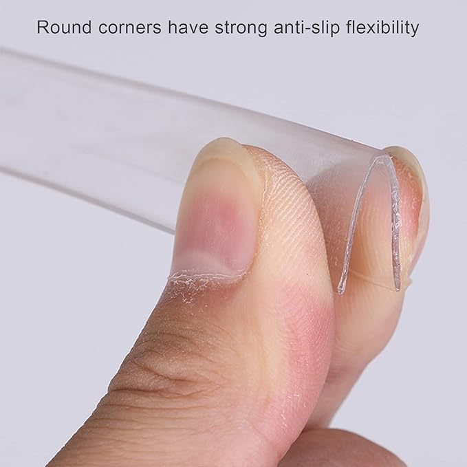 HM&DX Clear Self-Adhesive Corner Guard Edge Protector,90-Degree Corner Trim Strip, Plastic Proofing Corner Trim Strip for Home Balcony Windowsill Safety(3x60cm/1.18x24in, Clear 2pcs)