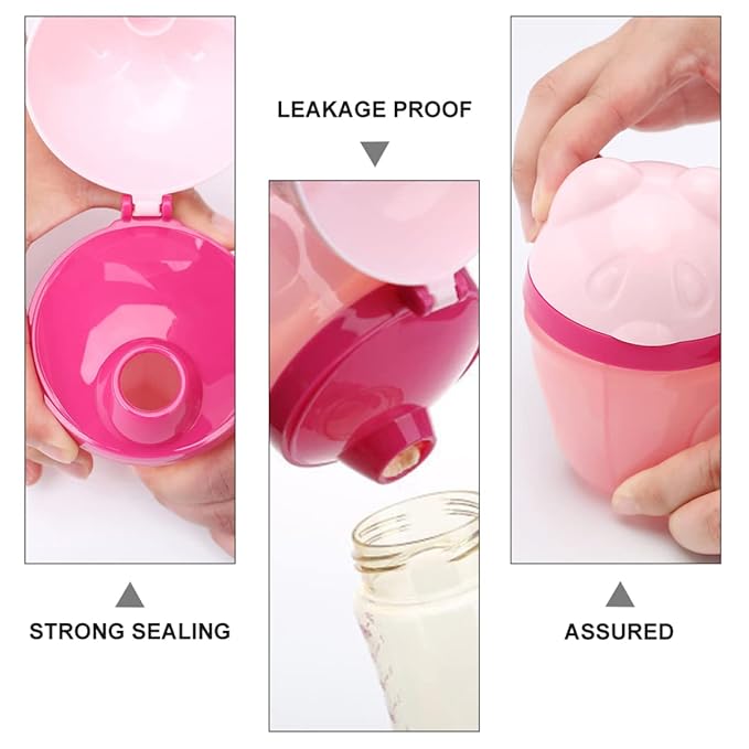 Kisangel Large Capacity Milk Powder Box Baby Formula Container Leak-Proof Food Grade Material Portable Travel Container for Baby Snacks 2-Pack 5.19X3.54X3.54In