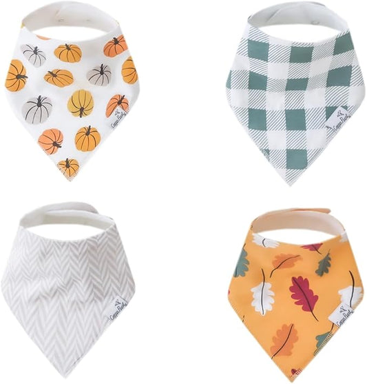 Copper Pearl Baby Bandana Bibs, 4 Pack