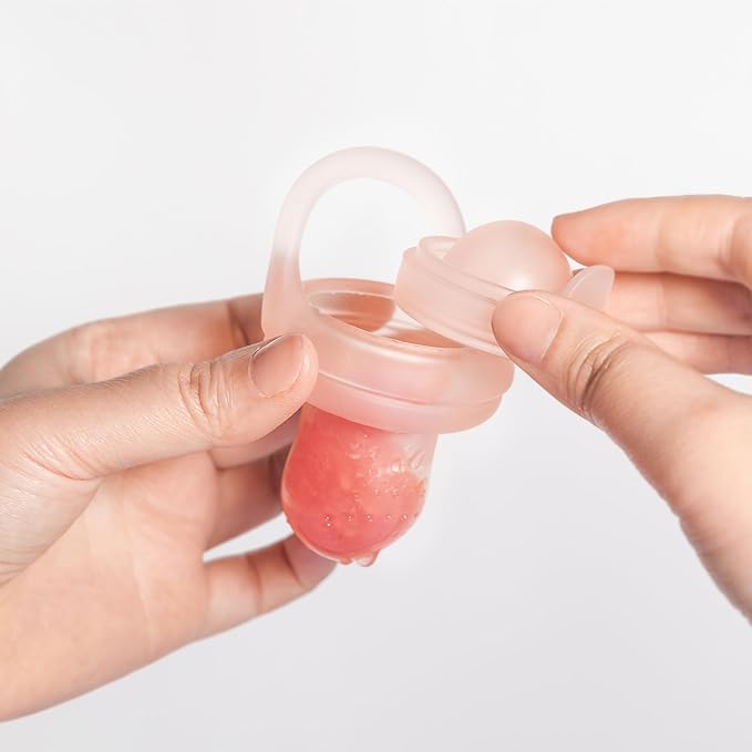 Olababy Silicone Food Feeder & Popsicle Set for Solid Food Introduction | Cooling Relief BPA Free Freezer Tray Combo for Fruit, Frozen Breastmilk, Puree, Smoothies for Infants, Babies