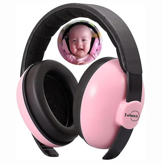 Baby Noise Cancelling Headphones Infant Ear Protection Comfortable Noise Reduction Ear Muffs for Babies Toddler 1 Months to 2 Years, Pink