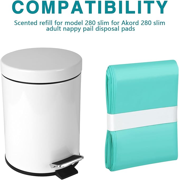 4 Pack Adult Diaper Liner Refills,Compatible with Janibell Akord 280 Slim Model Adult Diaper System,A Single Liner Pack Will Last for Over 500 Adult Briefs Using