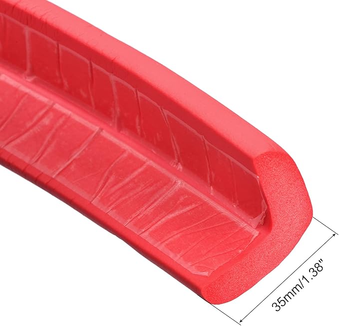 uxcell Corner Guards Edge Protectors 6.56ft(2M), Foam Safety Bumper L Shape for Furniture Corner Table Edge Guard, Red