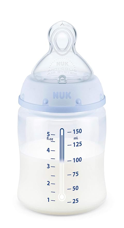 NUK Smooth Flow Anti Colic Baby Bottle, Elephant, 5 Ounce (3 Count)(Pack of 12)
