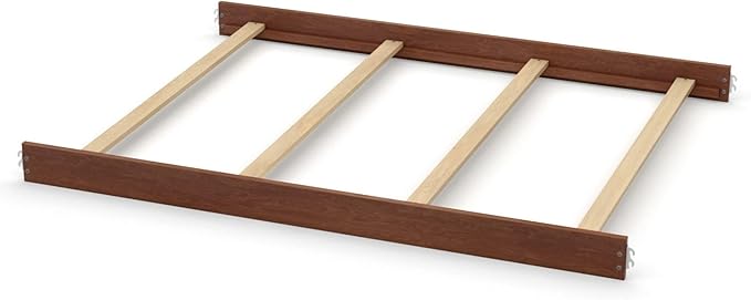 Full-Size Conversion Kit Bed Rails Compatible with Simmons Kids Convertible Cribs by Delta Children - Solid Wood - Toddler & Adult Bed Rail for Full-Size - Nursery Furniture (Chestnut, HOOK-ON KIT)