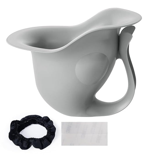 Newborn Baby Potty- the Diaper-Free Solution for Indoor & Outdoor Elimination Communication; Cute Fish Design (Grey)