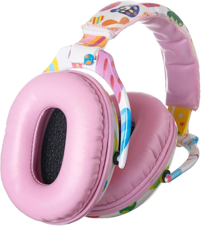 Kids Hearing Protection,25dB NRR Noise Reduction,Sound Proof for Kids,Toddler,Safety Earmuffs for Concert,Airplane,Autism,Monster Jam,Travel,School- Pink Letter