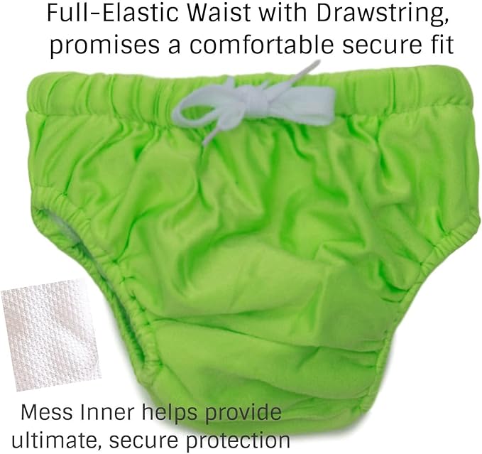 KaWaii Baby Reusable Swim Diaper Training Pant, Large - Neon Green