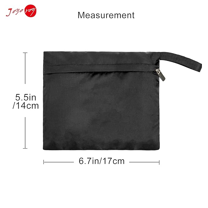 Joyo roy Small Wet Bag Mini Wet Bag Period Bag Black for Private Secret Waterproof Reusable for Girls Women Multi Use for Mama Cloth/Menstrual Pads/Sanity Cups/Breast Pads/Make Up Remover Pads