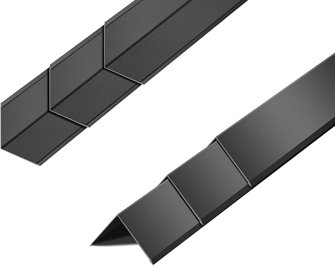 6PCS Black Aluminium Wall Corner Protector Guard 1.6x1.6x48” Corner Trim Molding L Metal Edge Protectors for Walls Corner Guards