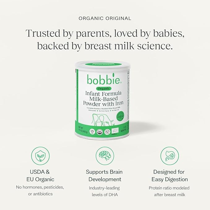 Organic Combo Feeding Kit, Baby Formula, Milk Based Powder with Iron, DHA and Vitamin D & 100% Lactose (14.1 oz), Organic Baby Vitamin D Drops 400 IU (0.3 fl oz) Newborn Baby-12 Months Old