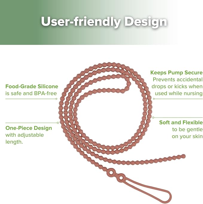 haakaa Breast Pump Strap for haakaa Gen.1/2/3 Manual Breast Pump Silicone Strap | Color: Rust