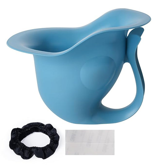 Newborn Baby Potty- the Diaper-Free Solution for Indoor & Outdoor Elimination Communication; Cute Fish Design (Blue)