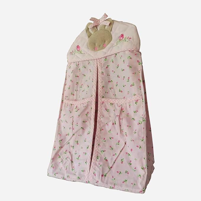 Pink Diaper Stacker Storage Bunny Crib Hanging Diaper Organizer Baby Girl 1 PC